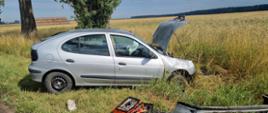 Zderzenie samochodu osobowego marki RENAULT MEGANE z lawetą marki IVECO DAILY na ul. Mikołajczyka w Ryczywole.