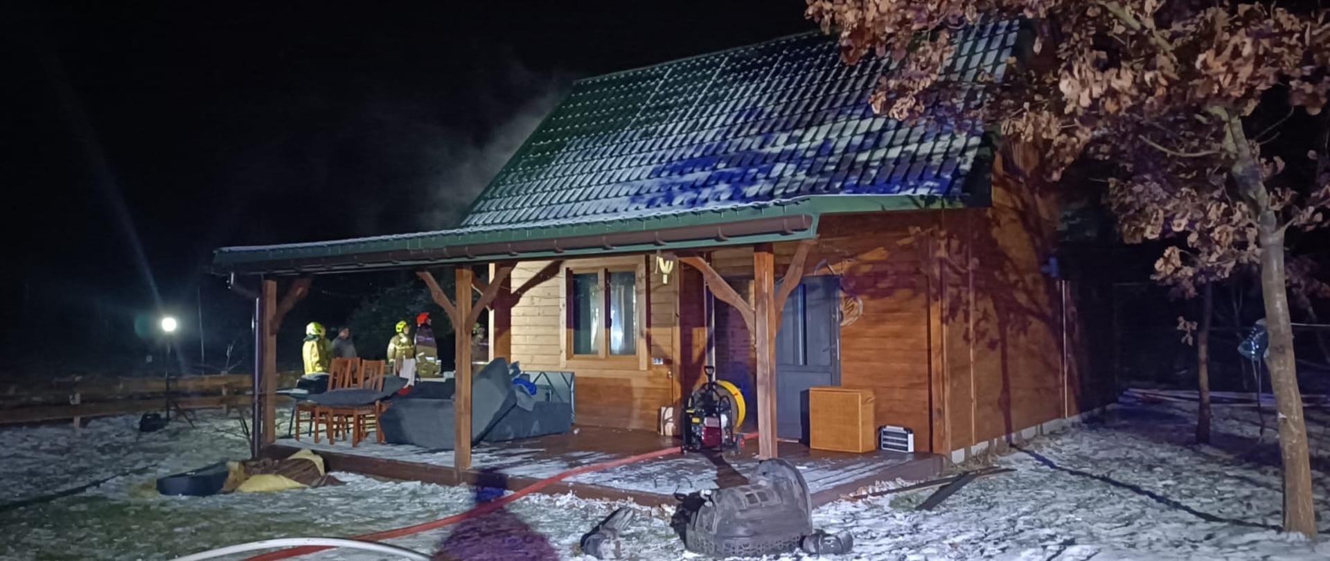 Pożar domku letniskowego w miejscowości Kolonia