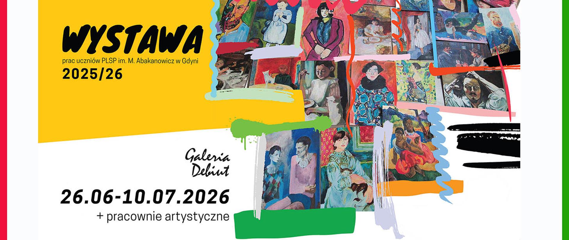 Wystawa prac uczniów, baner