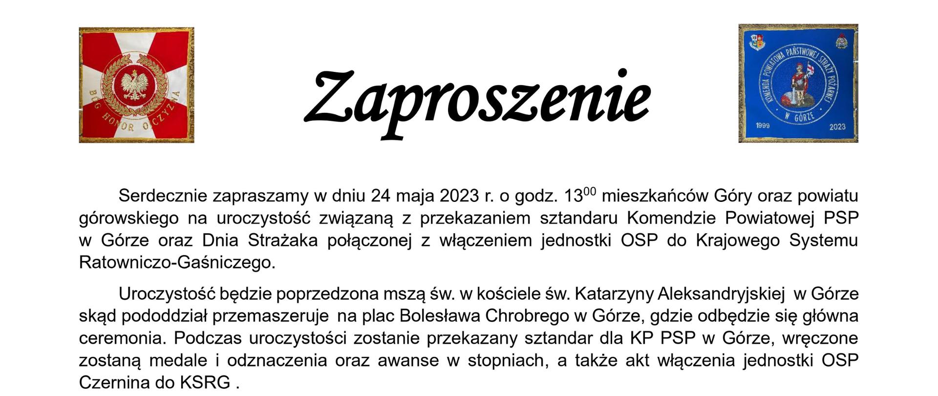 Zaproszenie na sztandar