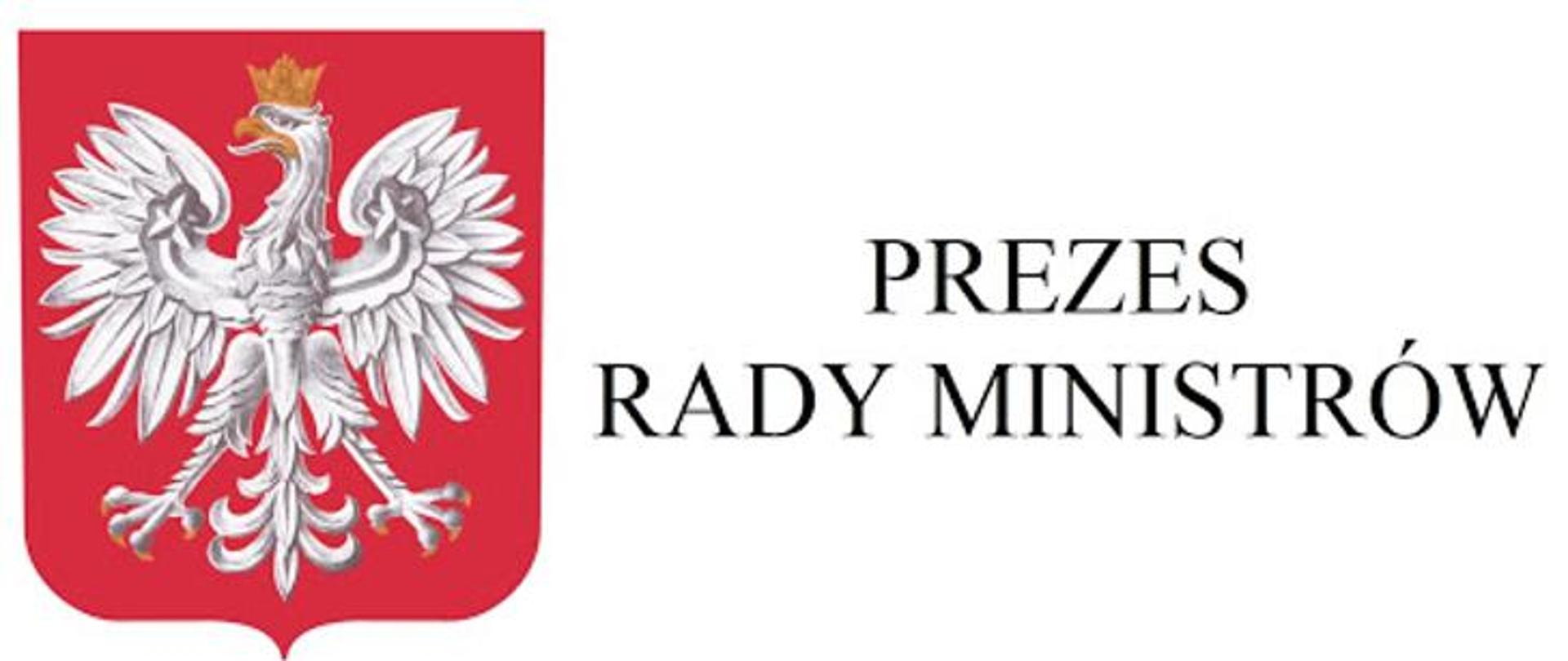 godło polski oraz obok napis Prezes Rady Ministrów