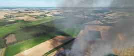 Pożar zboża na pniu w miejscowości Skrzetusz