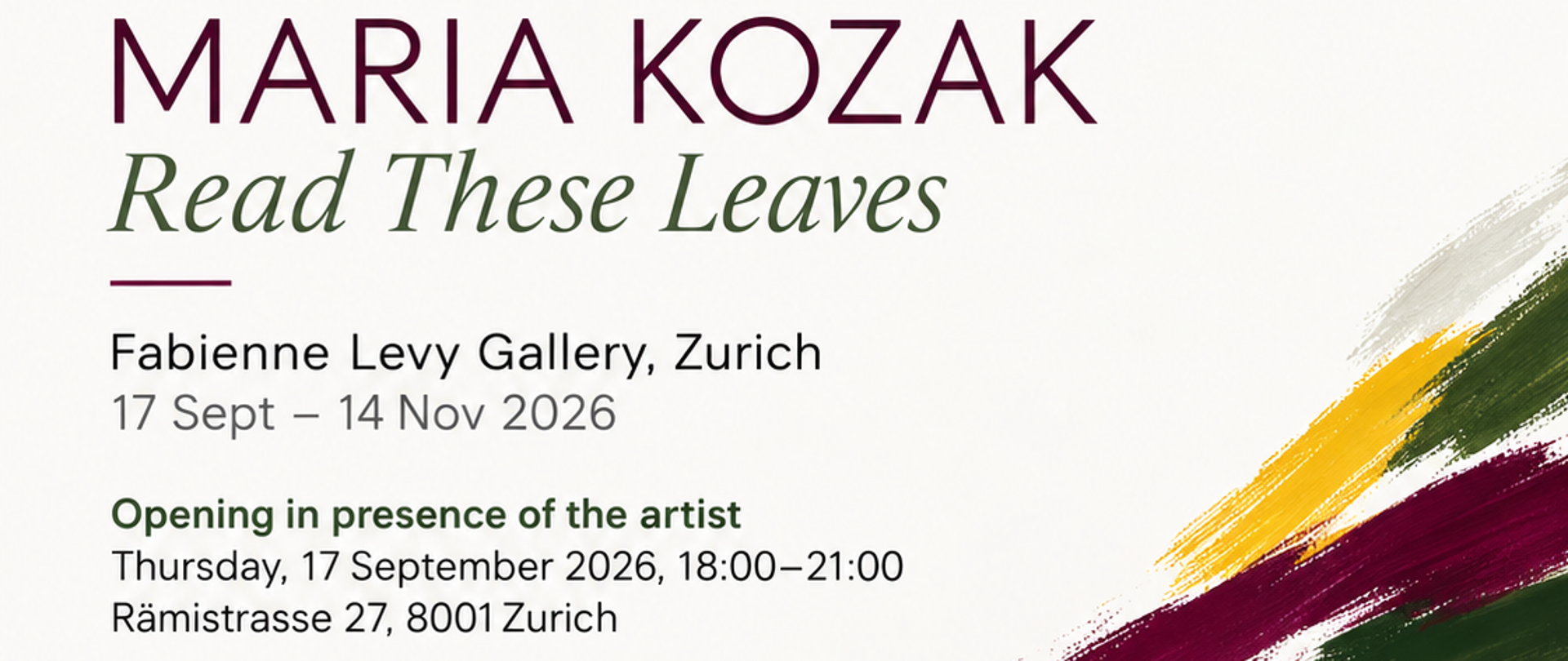 Maria Kozak - Read These Leaves
