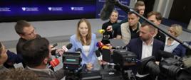Na zdjęciu Pani minister Katarzyna Pełczyńska-Nałęcz podczas konferencji prasowej
