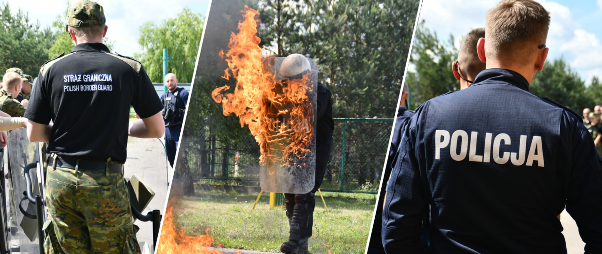 Policyjni instruktorzy z Oddziału Prewencji Policji w Białymstoku szkolili żołnierzy Wojska Polskiego oraz strażników granicznych