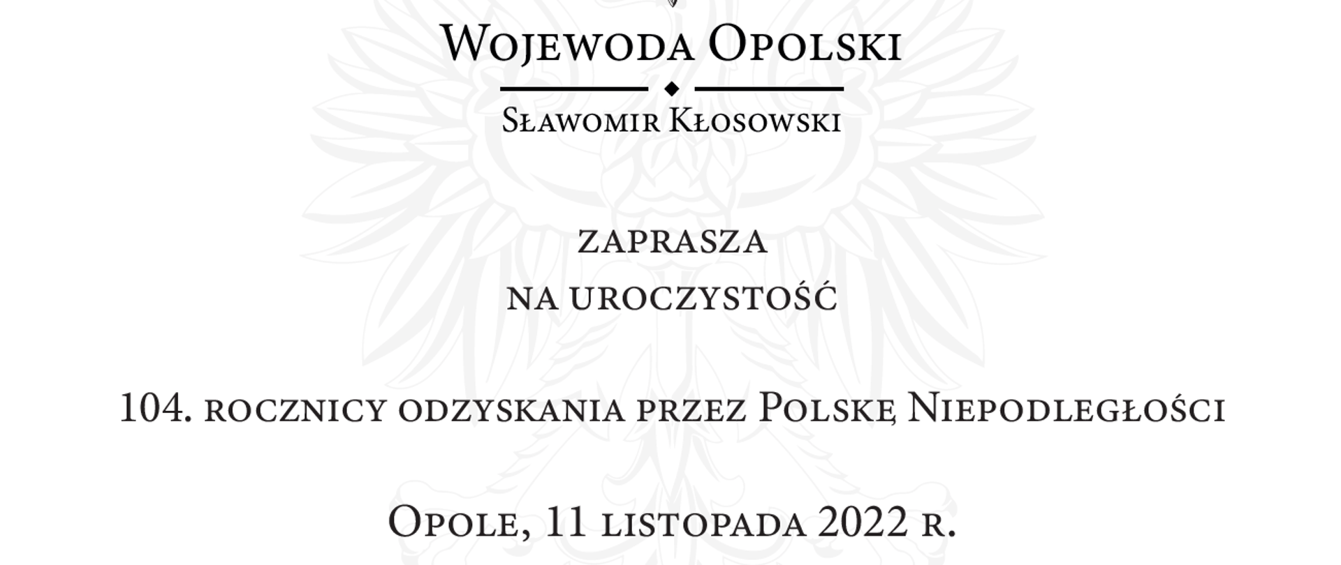 Zaproszenie na obchody