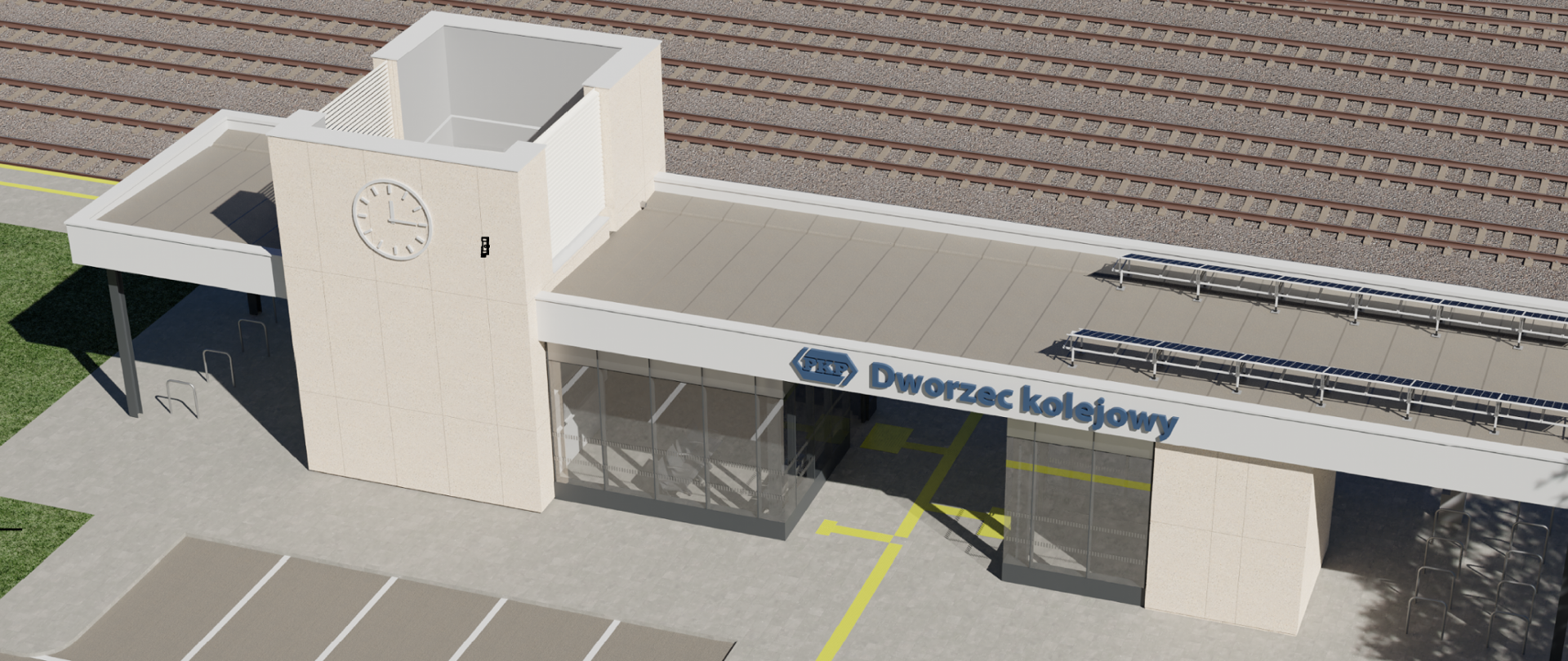 Dworzec kolejowy w Janikowie - wizualizacja