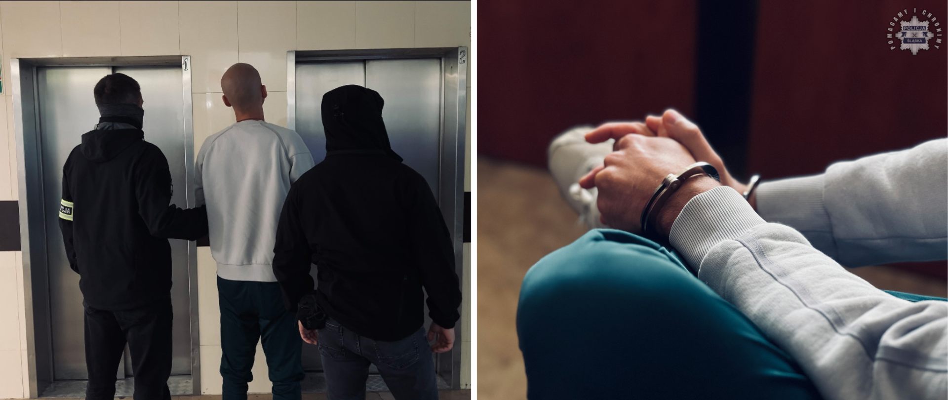 Zatrzymany, kajdanki, ręce