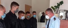 Wręczenia aktów mianowania do służby stałej czterem absolwentom Szkoły Aspirantów PSP w Poznaniu