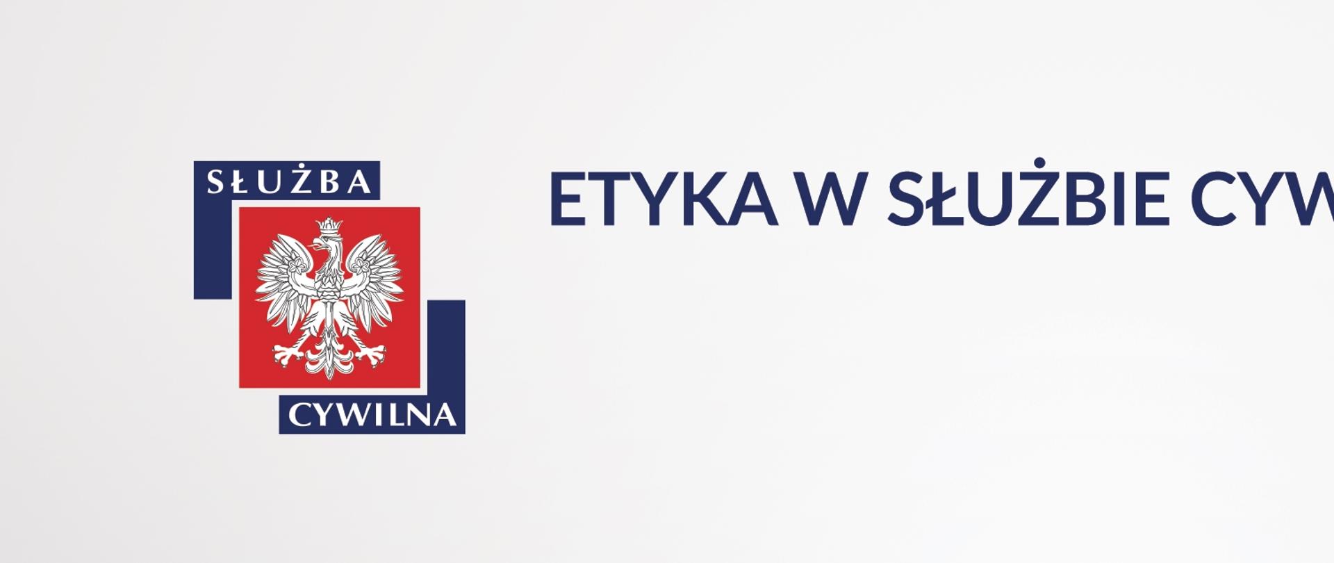 Logo i napis Etyka w służbie cywilnej