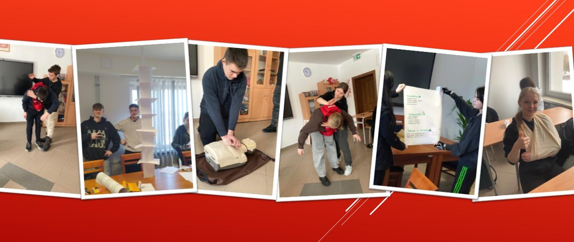 Uczniowie uczestniczą z zajęciach przygotowujących do zagranicznego stażu zawodowego