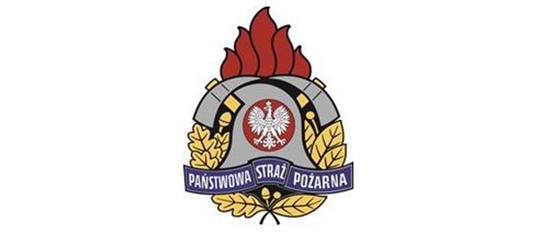 Zdjęcie przedstawia logo Państwowej Straży Pożarnej