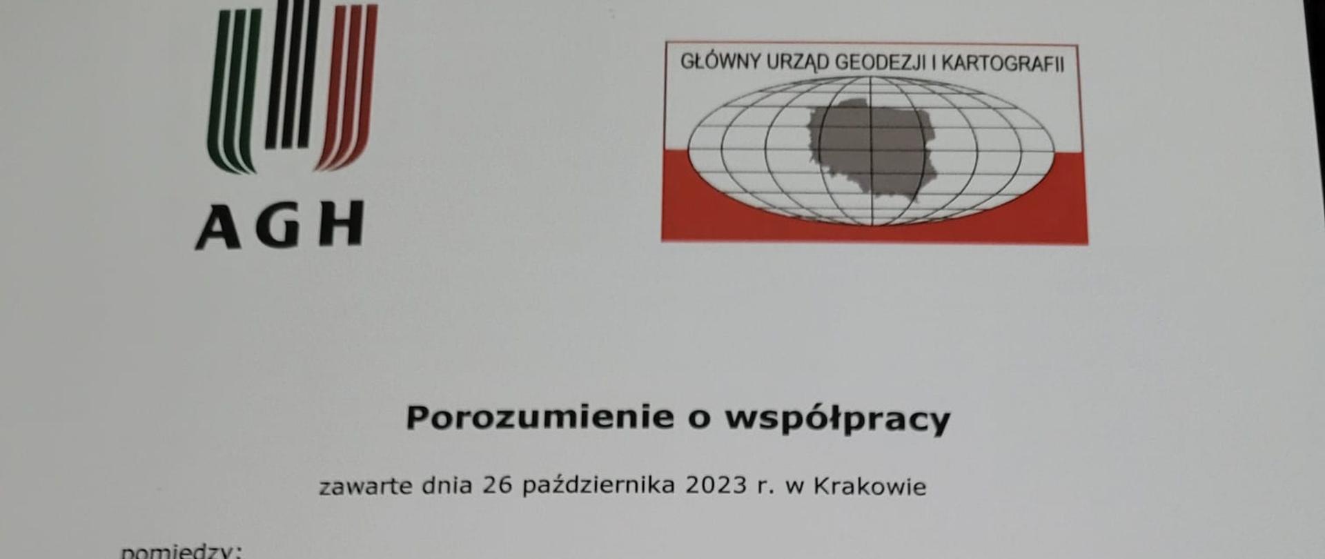 pierwsza strona porozumienia