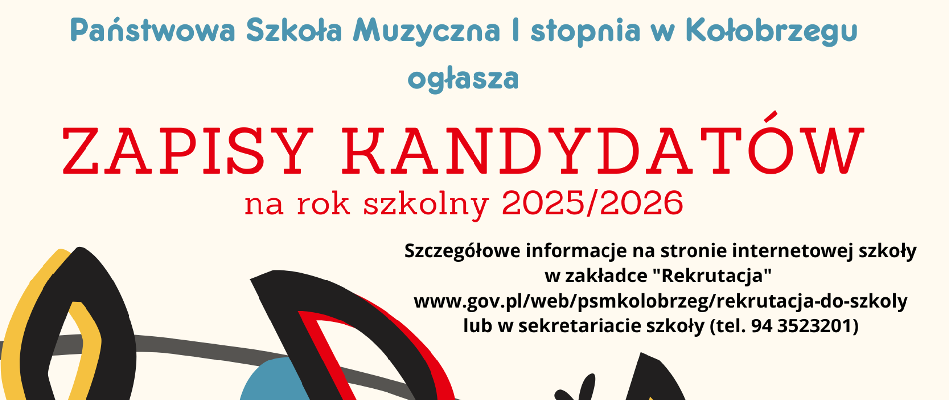 Plakat - zapisy kandydatów na rok szkolny 2025/2026
