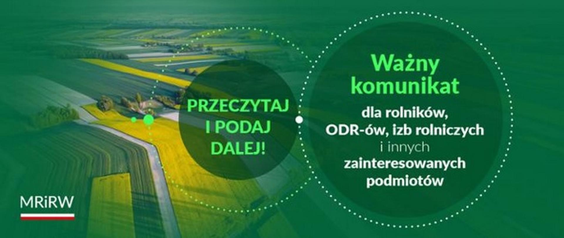Ważny komunikat dla rolników