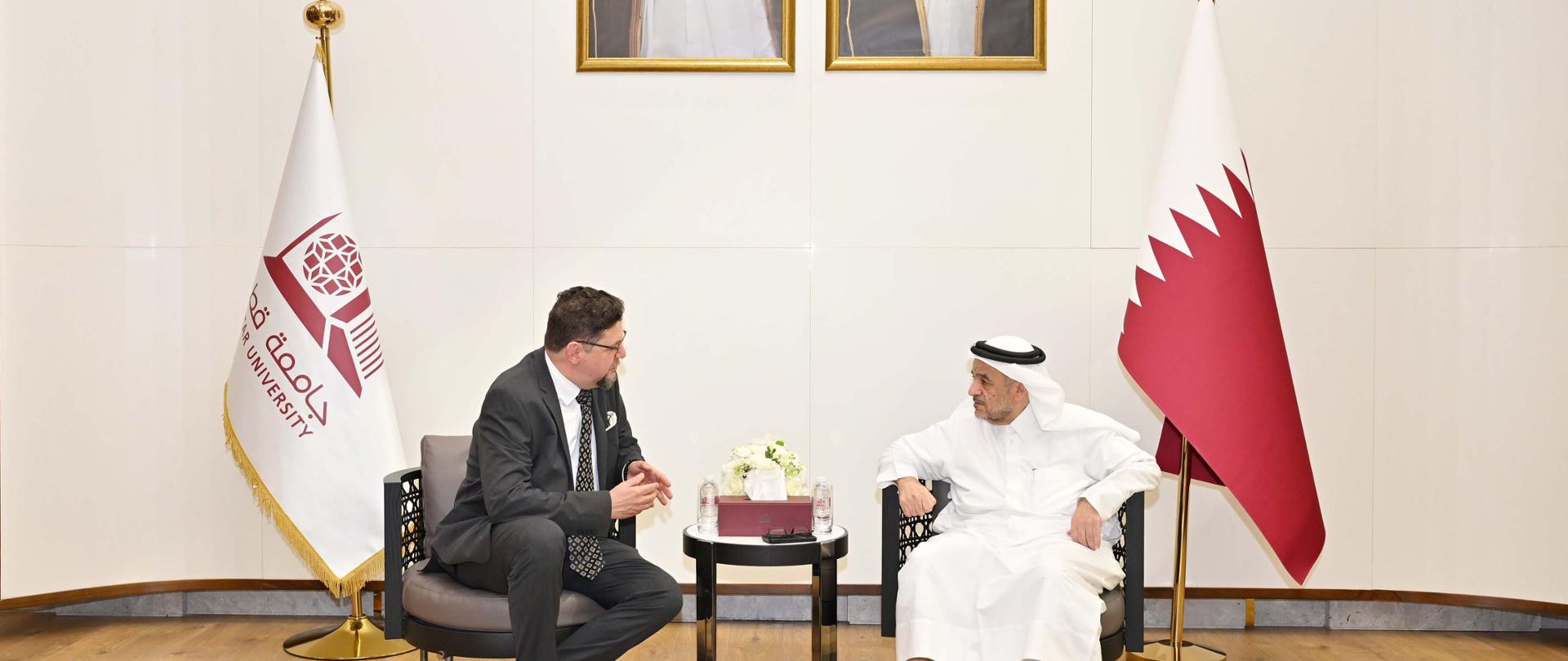 Spotkanie min. Szeptyckiego z rektorem Qatar Univeristy 
