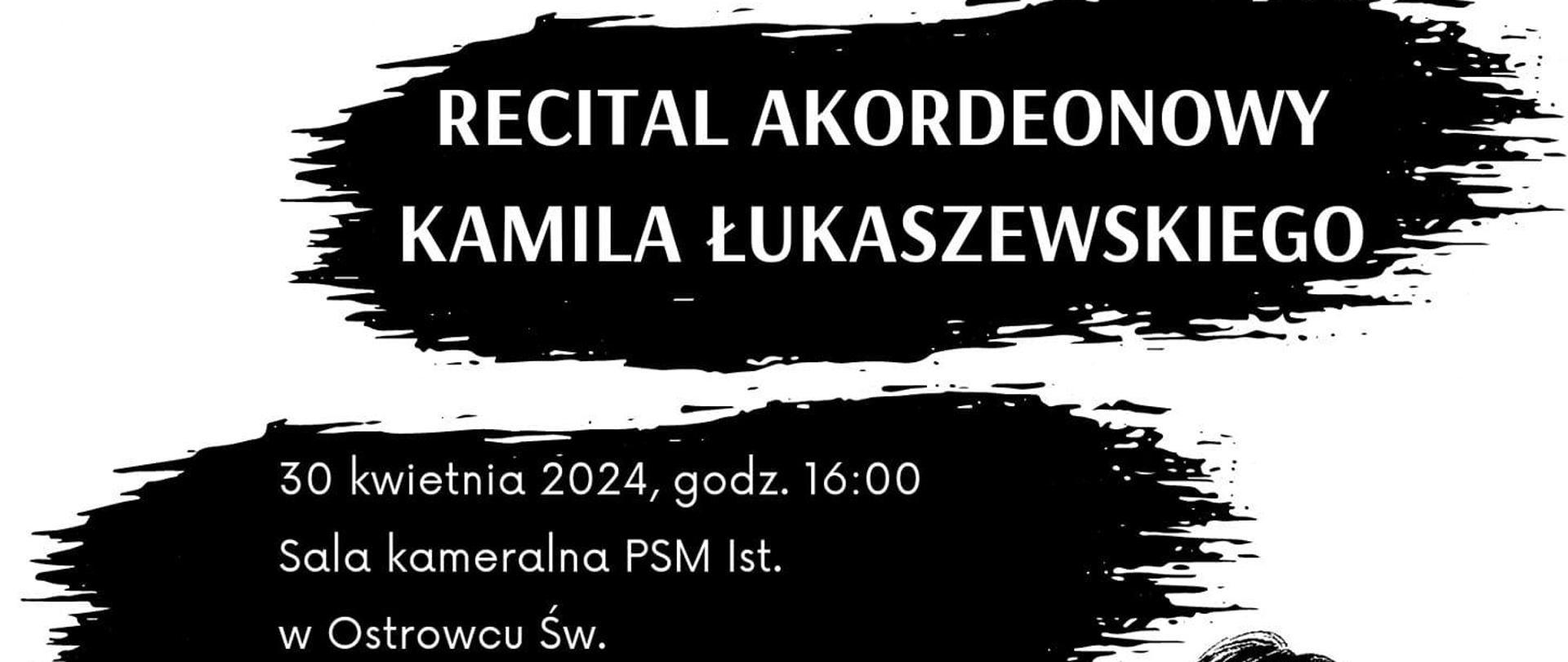 zdjęcie z czarno białymi napisami o koncercie