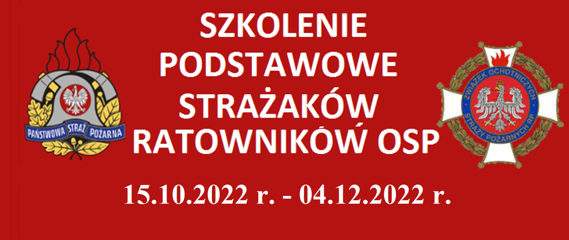 Szkolenie podstawowe strażaka ratowników OSP