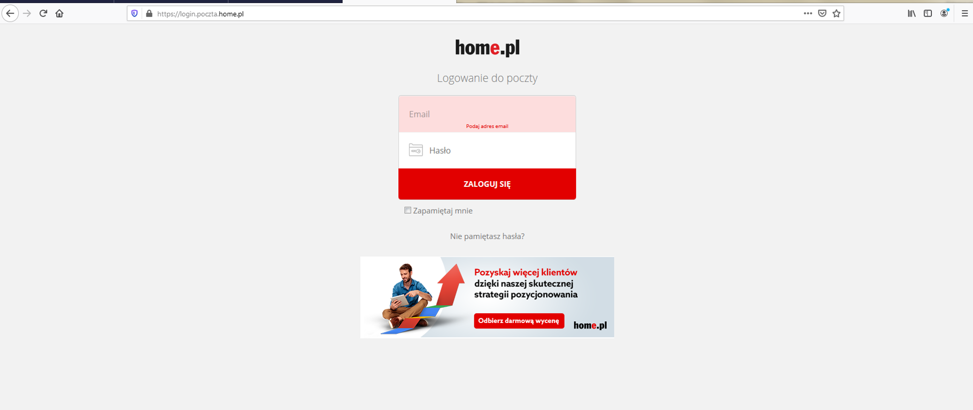 Logowanie do poczty e-mail