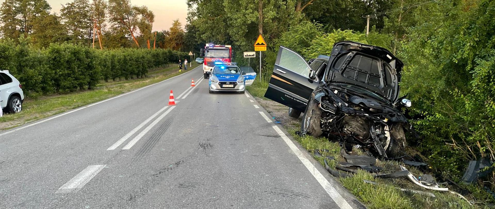 Działania strażaków przy zdarzeniu.