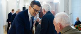 Prime Minister Mateusz Morawiecki during a meeting in Wrocław with representatives of veterans