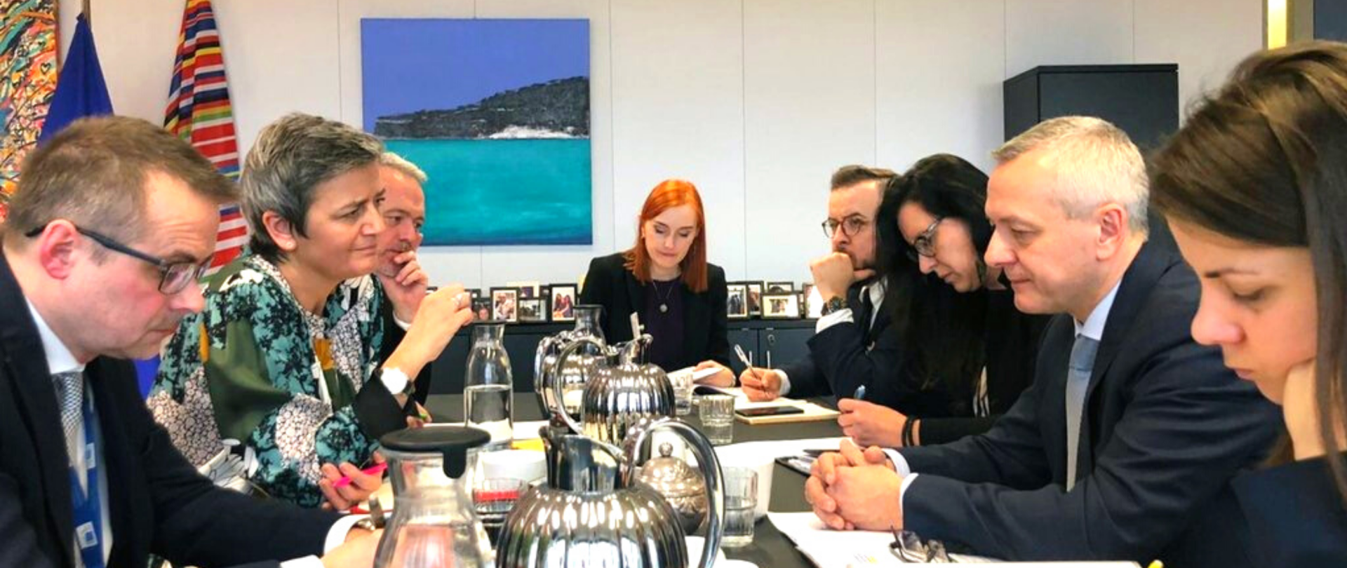 Minister Marek Zagórski w towarzystwie Margrethe Vestager – unijnej komisarz ds. konkurencji