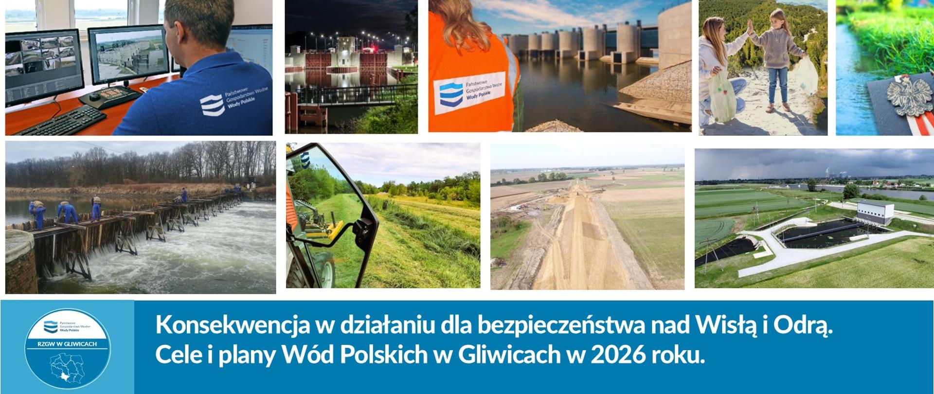Konsekwencja w działaniu dla bezpieczeństwa nad Wisłą i Odrą. Cele i plany Wód Polskich
w Gliwicach w bieżącym roku.

