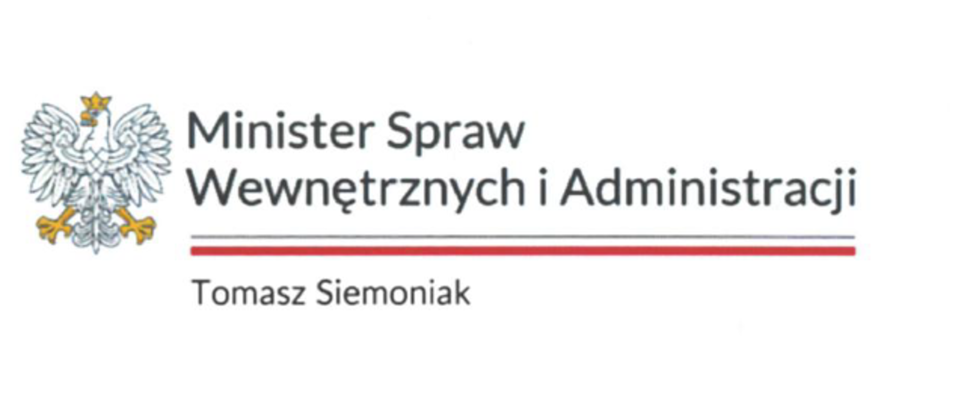 Logotyp Ministra Spraw Wewnętrznych i Administracji Tomasza Siemoniaka 