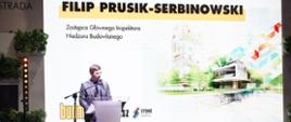 Międzynarodowe Targi Budownictwa i Architektury BUDMA 2026. Uroczyste otwarcie targów, wystąpienie Filipa Prusika-Serbinowskiego, Zastępcy Głównego Inspektora Nadzoru Budowlanego
