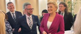 Spotkanie Małżonki Prezydenta RP z pracownikami Głównego Inspektoratu Transportu Drogowego w Pałacu Prezydenckim.