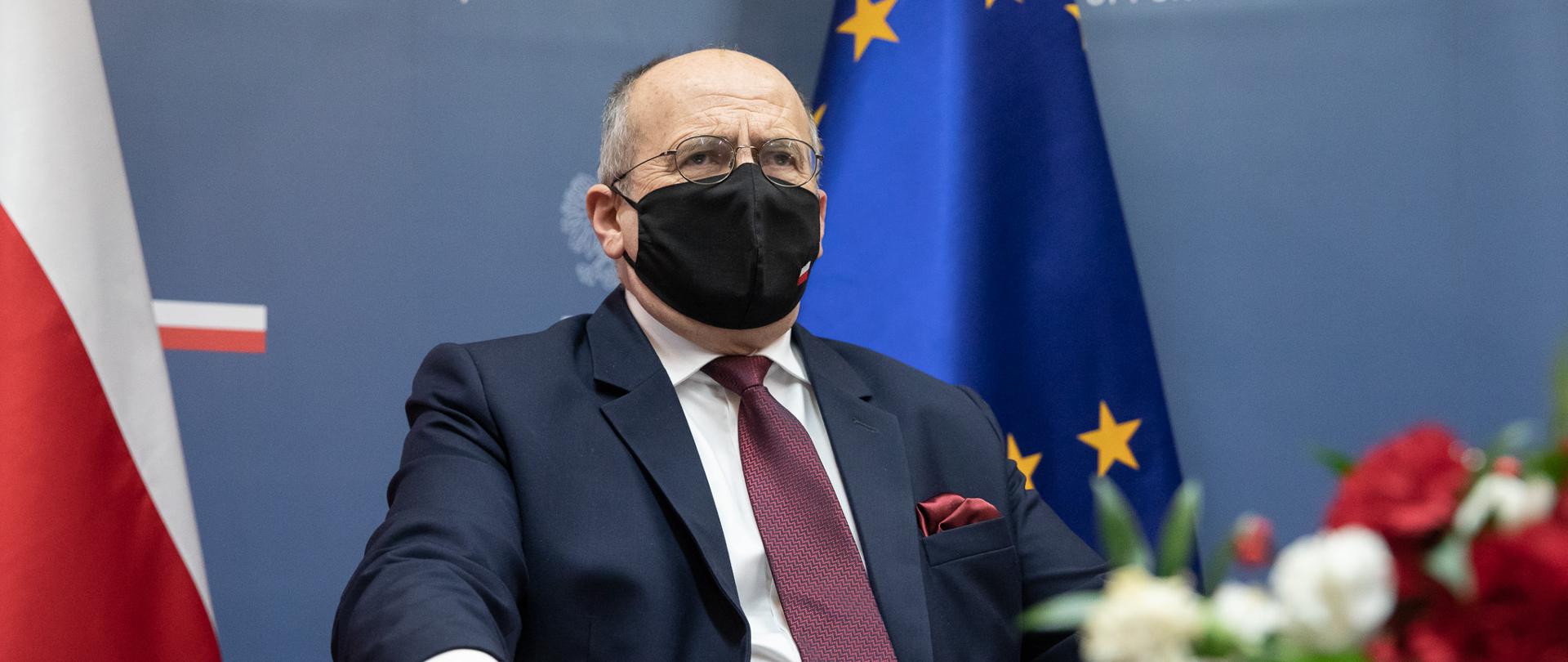 2020.11.26 Warszawa . Minister Zbigniew Rau . Wideokonferencja Polska - Czechy .
Fot. Tymon Markowski / MSZ