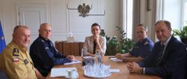 Ocena stanu bezpieczeństwa w pierwszym półroczu 2025 roku w województwie pomorskim, spotkanie w Pomorskim Urzędzie Wojewódzkim