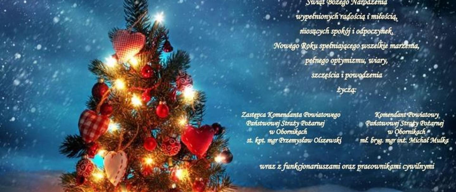 Życzenia Komendanta Powiatowego PSP w Obornikach z okazji Bożego Narodzenia