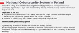 GovTech 2021 National Cybersecurity System in Poland. NIS Directive.