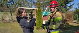 Zdjęcie z akcji ratowania kota