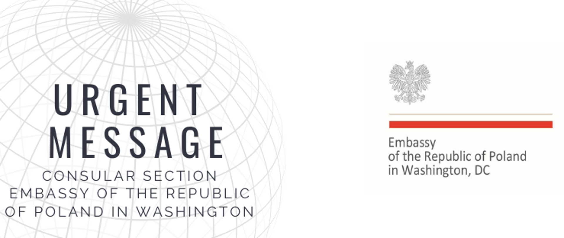 logo informacji konsularnej Ambasady RP w Waszyngotnie