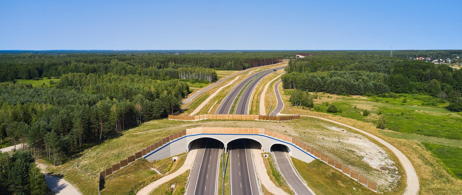 Widok z lotu ptaka na S19. 