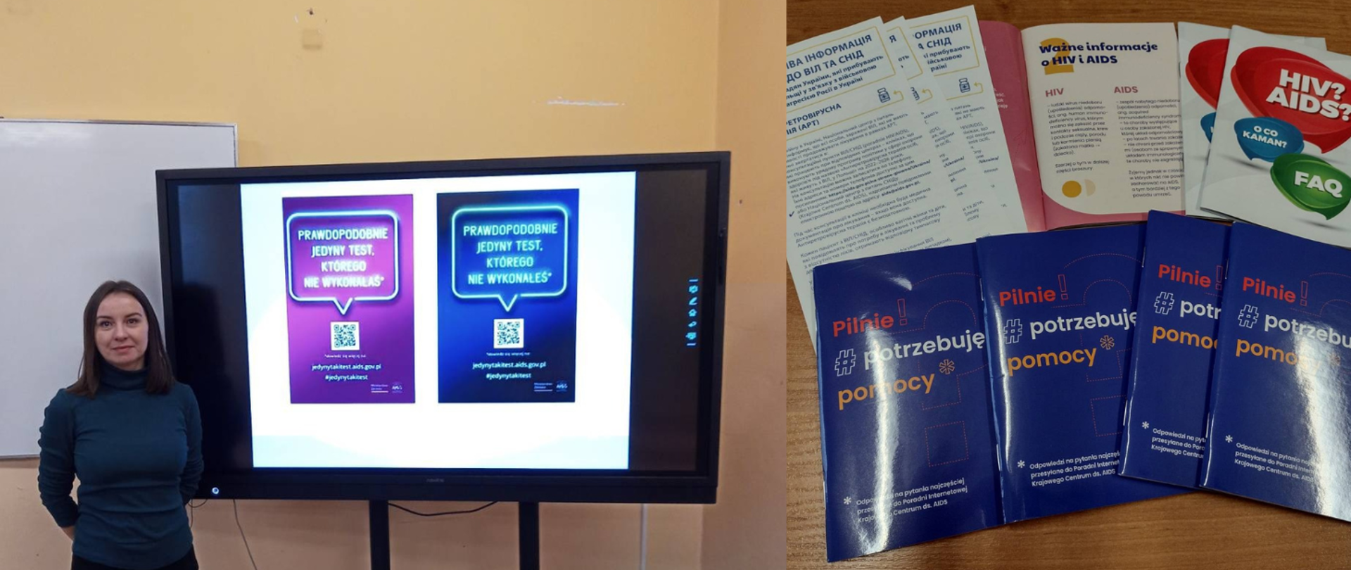 Prelekcja na temat HIV/AIDS w I LO w Brodnicy