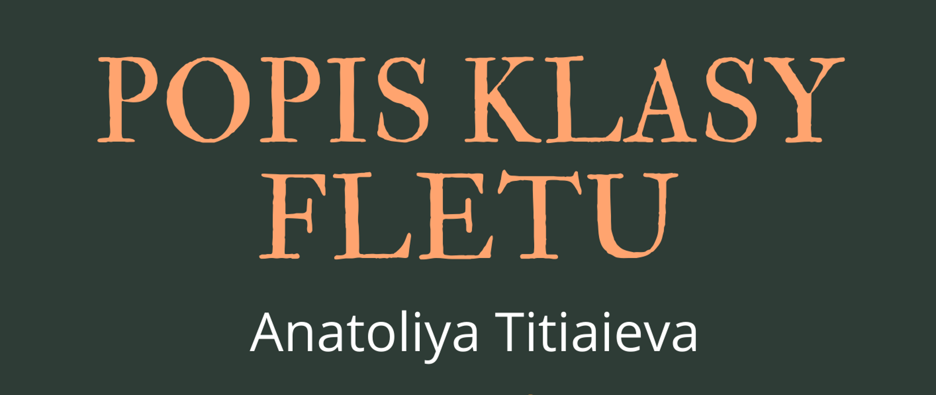 Na ciemnozielonym tle umieszczone zostały informacje dotyczące wydarzenia.