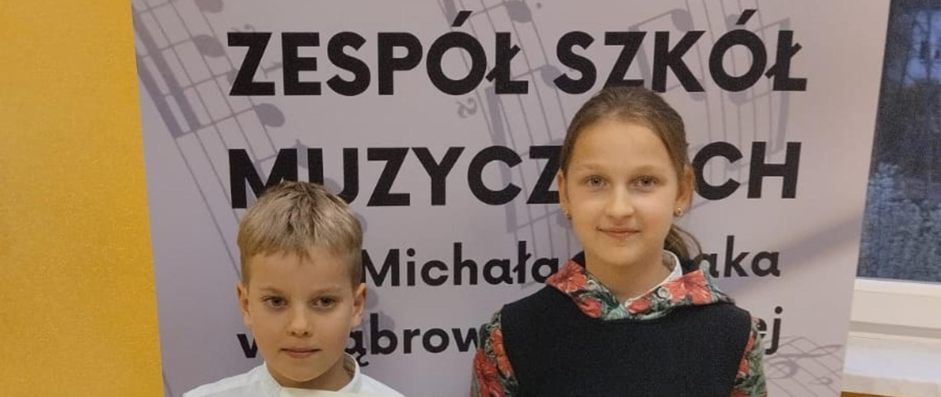 Laureaci konkursu Wojciech Kozina i Natalia Guzek