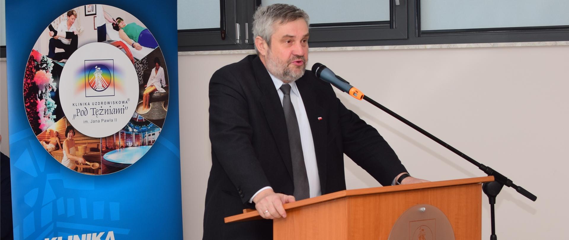 Minister Jan Krzysztof Ardanowski podczas konferencji w Ciechocinku