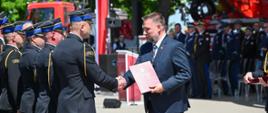 Uroczystość w Łukowej woj. Lubelskie – Strażacy KP PSP Pińczów wśród uhonorowanych za walkę z pożarem Puszczy Solskiej.