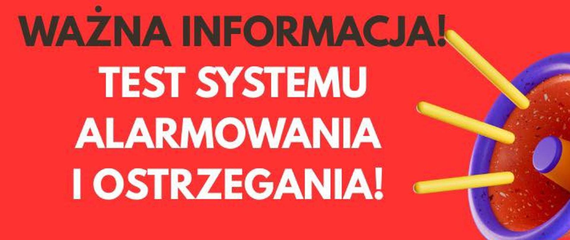 Test systemu alarmowania i ostrzegania w woj. świętokrzyskim