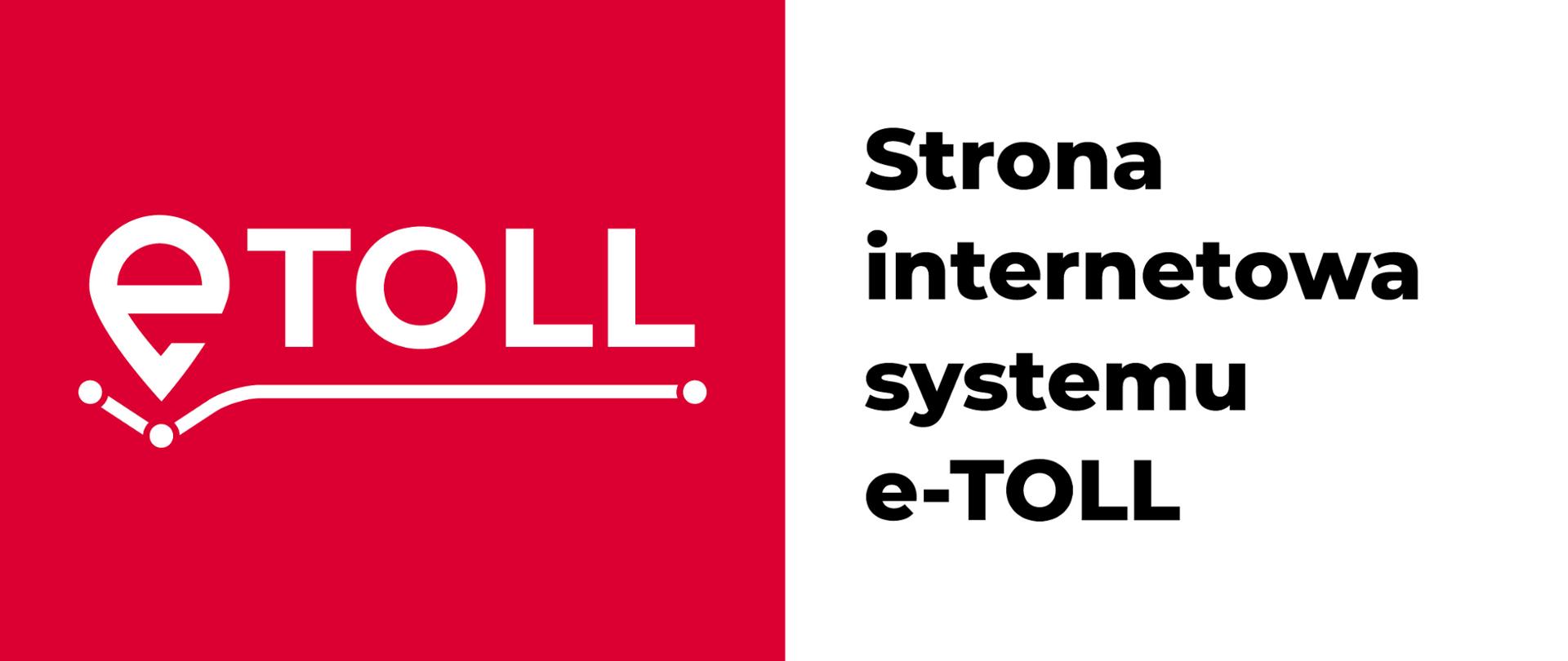 Logo e-TOLL i napis: Strona internetowa systemu e-TOLL.