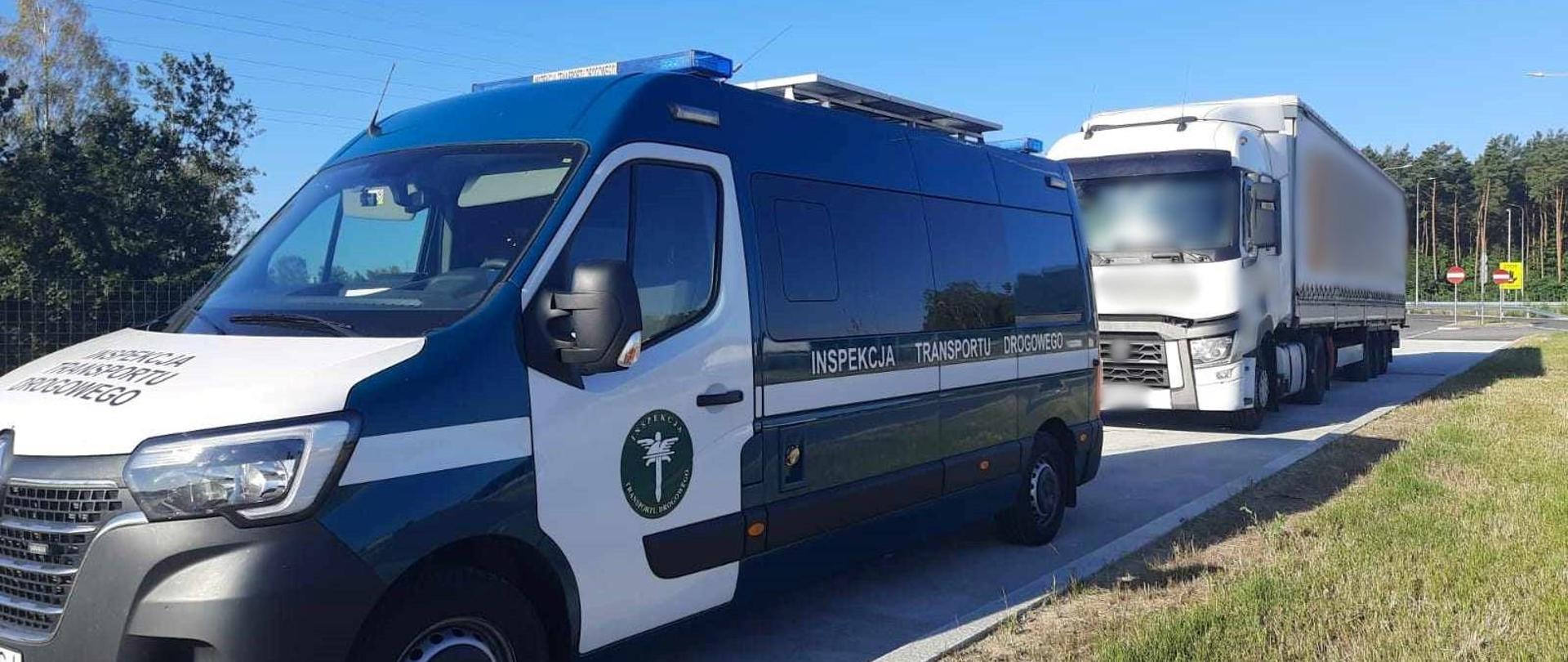Bułgarska ciężarówka zatrzymana do kontroli przez patrol mazowieckiej Inspekcji Transportu Drogowego na ekspresowej „siódemce”, w pobliżu Tarczyna.