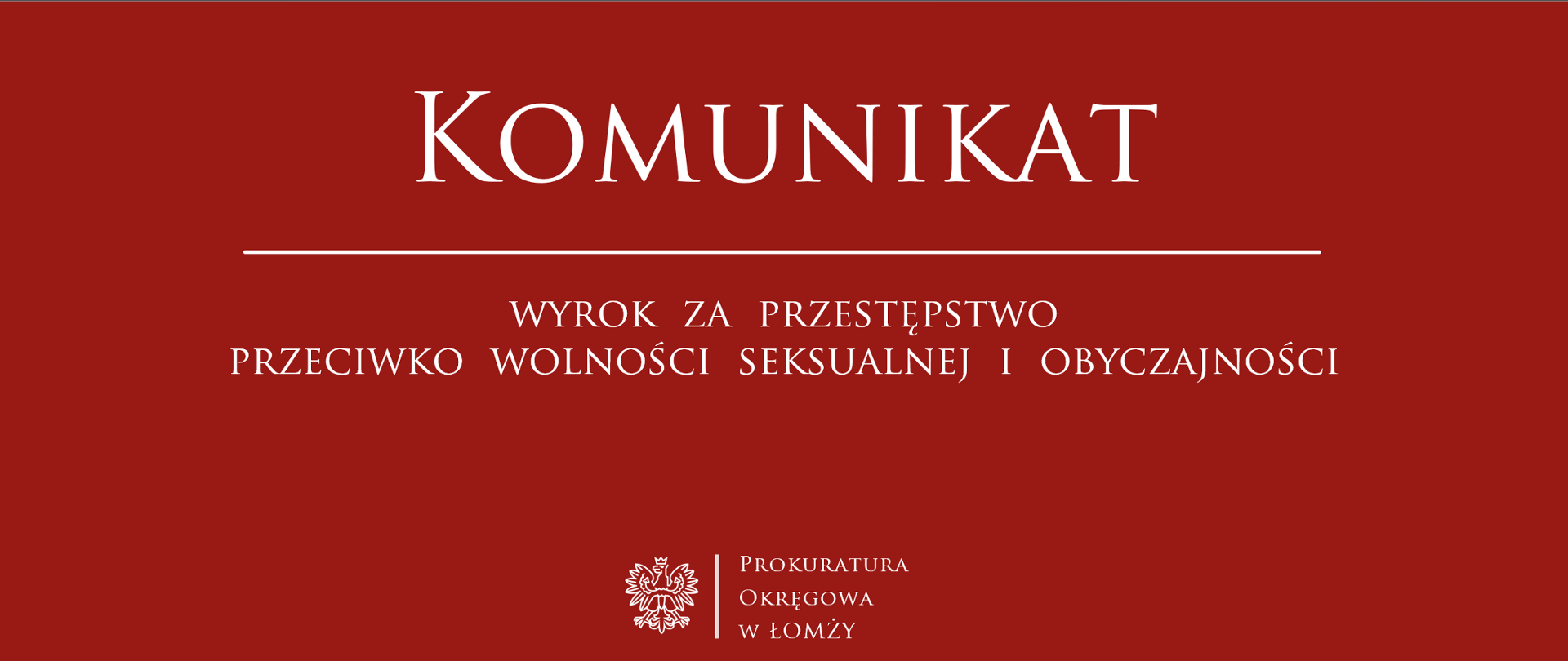 wyrok za przestępstwo przeciwko wolności seksualnej i obyczajności