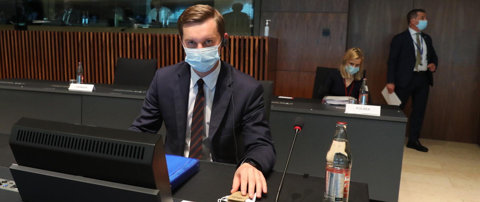 Wiceminister Sebastian Kaleta na posiedzeniu Rady UE ds. Wymiaru Sprawiedliwości 