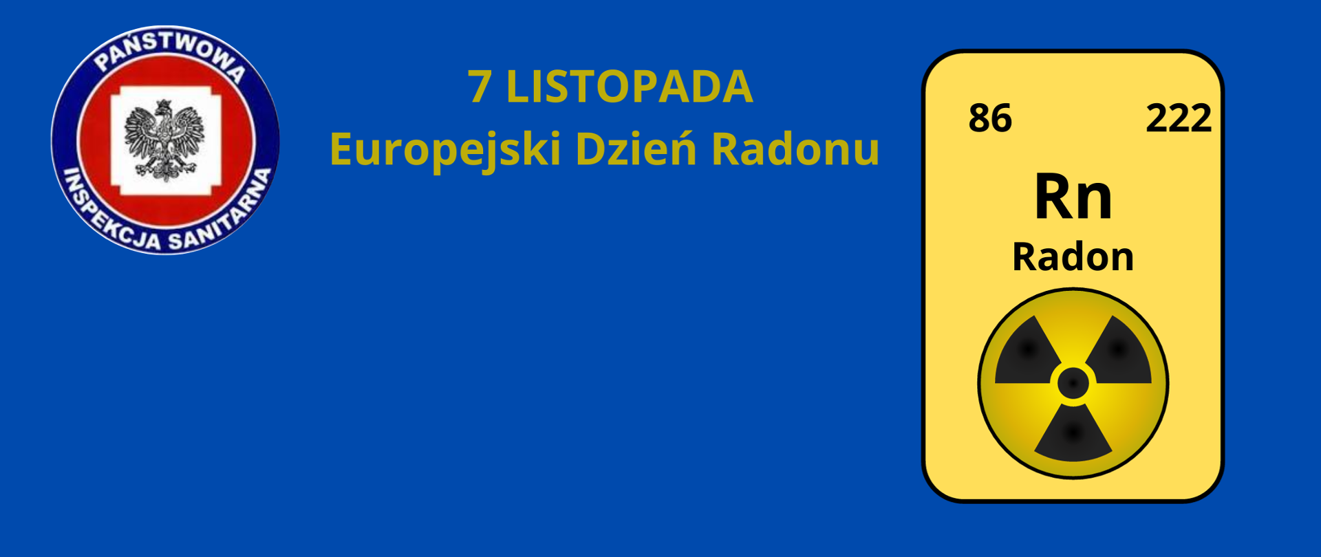 7 listopada - Europejski Dzień Radonu, grafika 