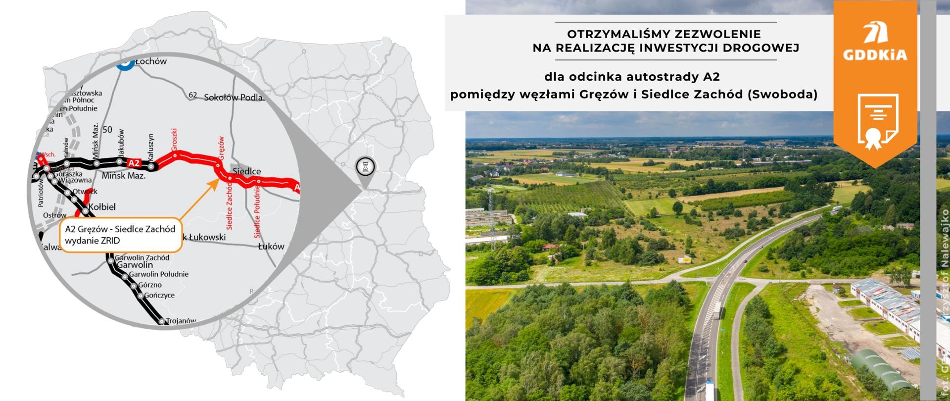 Infografika - A2 Gręzów - Siedlce Zachód - wydanie ZRID