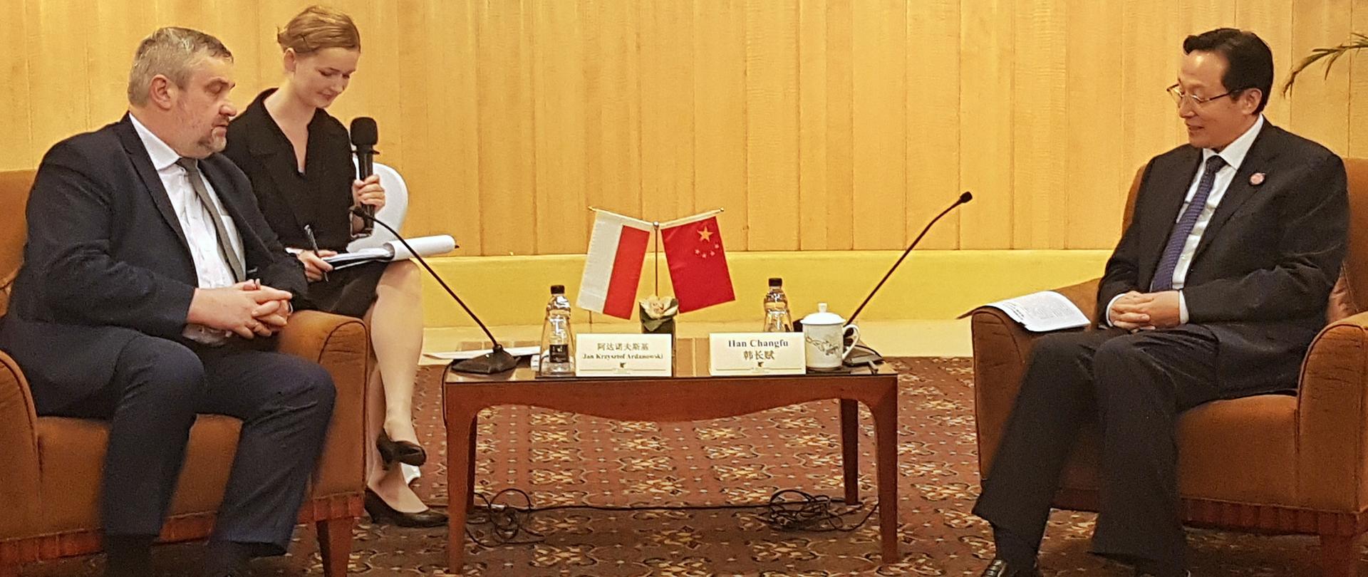 Spotkanie z ministrem rolnictwa i rozwoju obszarów wiejskich ChRL